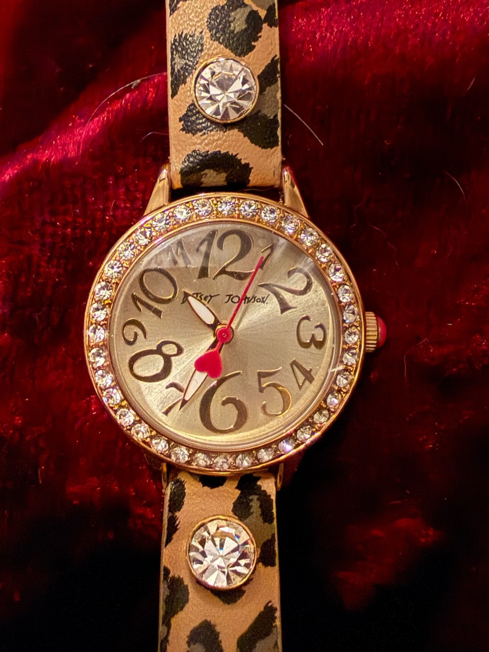 Betsey Johnson Leopard Print Watch